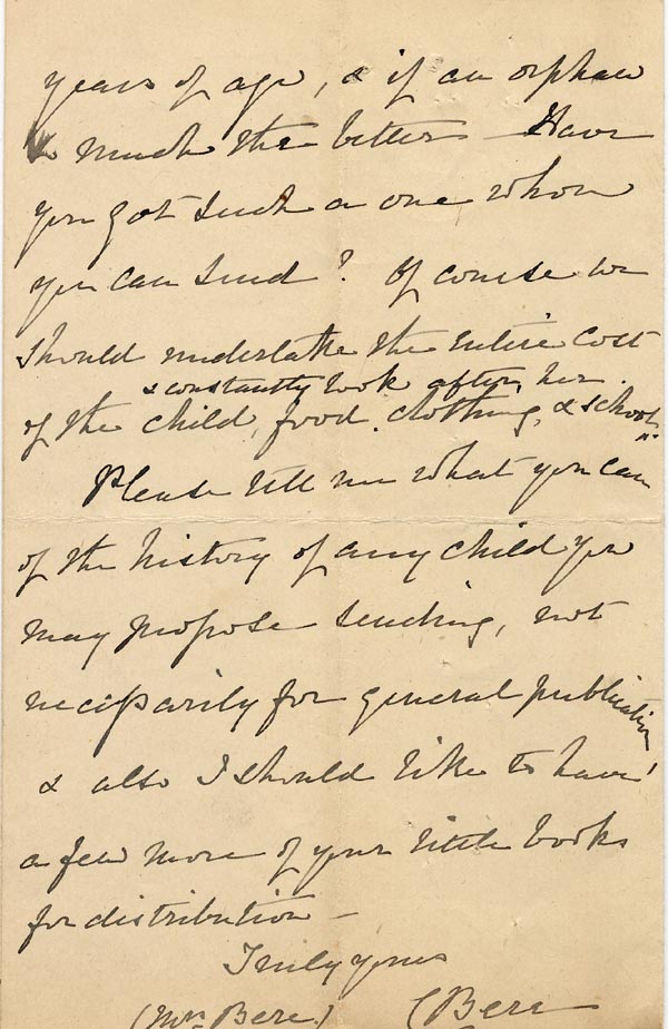 Large size image of Case 1294 2. Letter from Mrs Bere 26 March 1888
 page 4