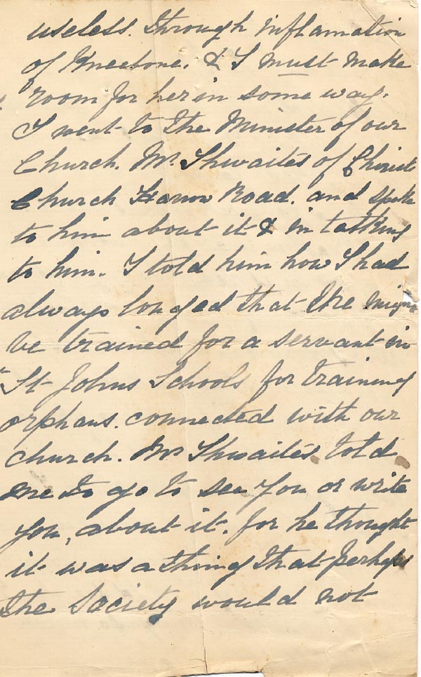 Large size image of Case 1294 8. Letter from E's paternal grandmother  c. 18 November 1895
 page 3