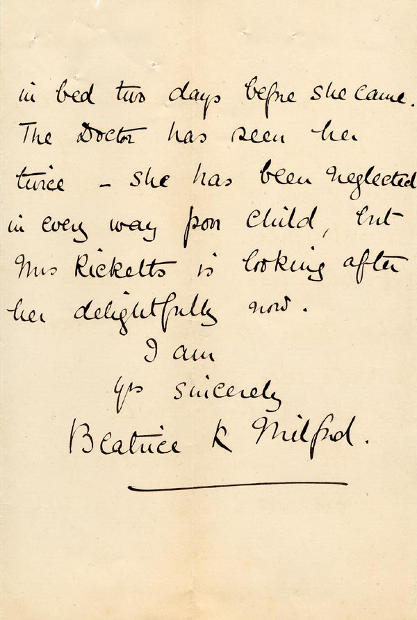 Large size image of Case 1372 6. Letter from Knoyle Cottage 21 May 1888
 page 3