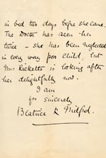 Image of Case 1372 6. Letter from Knoyle Cottage 21 May 1888
 page 3