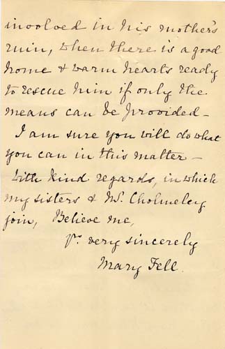 Large size image of Case 2258 10. Letter from Miss Fell 13 February 1893
 page 6