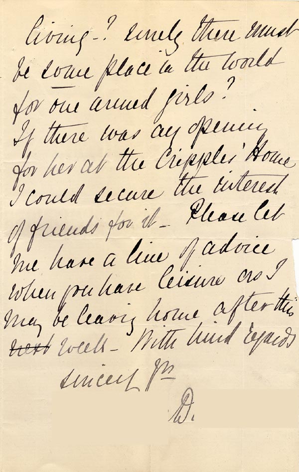 Large size image of Case 2434 2. Letter from Miss D. 19 April 1890
 page 3