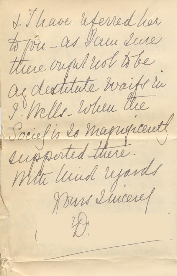 Large size image of Case 2434 12. Letter from Miss D. 4 January 1905
 page 4