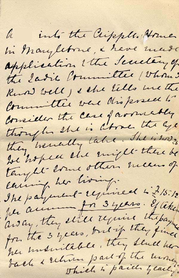 Large size image of Case 2434 13. Letter from Miss Whitlock  5 January 1905
 page 3