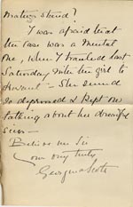 Image of Case 3271 11. Letter from F's employer, Miss G. Scott to Edward Rudolf  22 January 1907
 page 4