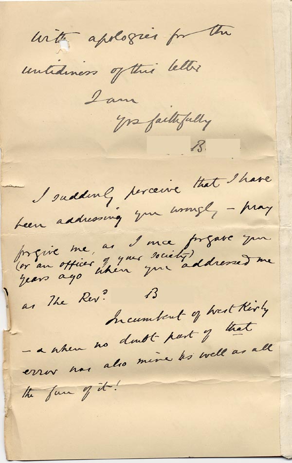 Large size image of Case 4171 24. Letter from Mrs B. asking if the boys could remain in the Home a little longer  15 March 1901
 page 8