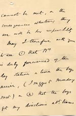 Image of Case 4171 26. Letter from Mrs B. saying that the family had decided to have the boys home immediately  27 March 1901
 page 6