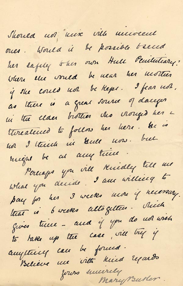 Large size image of Case 4215 6. Letter from Miss Butler, St Saviour's Home  10 June 1896
 page 4