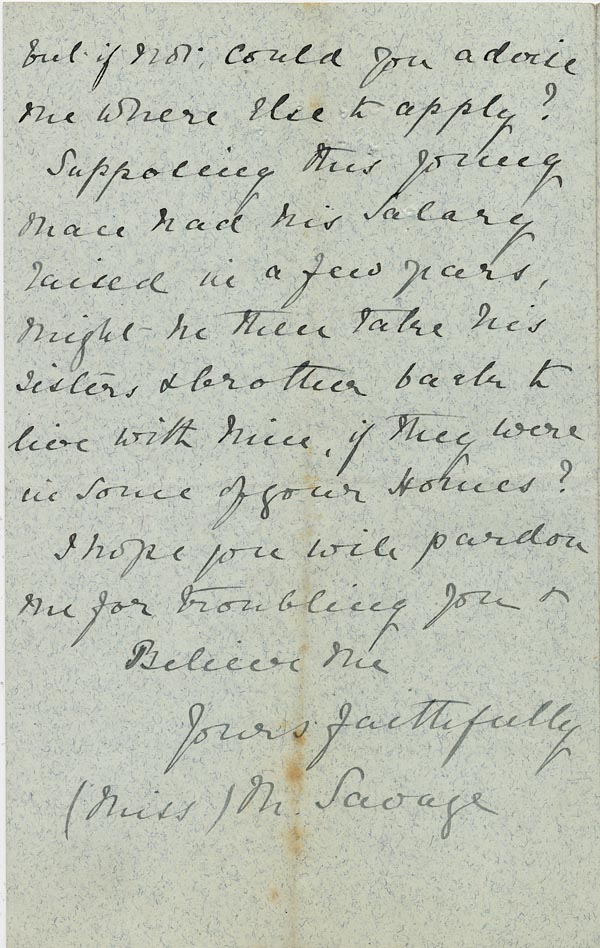 Large size image of Case 4776 2. Letter from Miss Savage  27 March 1895
 page 4