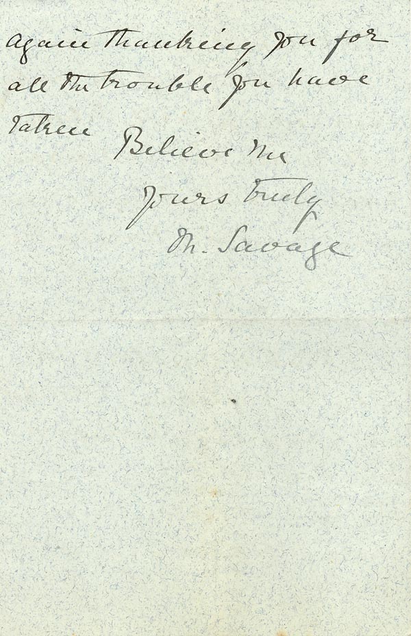 Large size image of Case 4776 5. Letter from Miss Savage  27 April 1895
 page 4