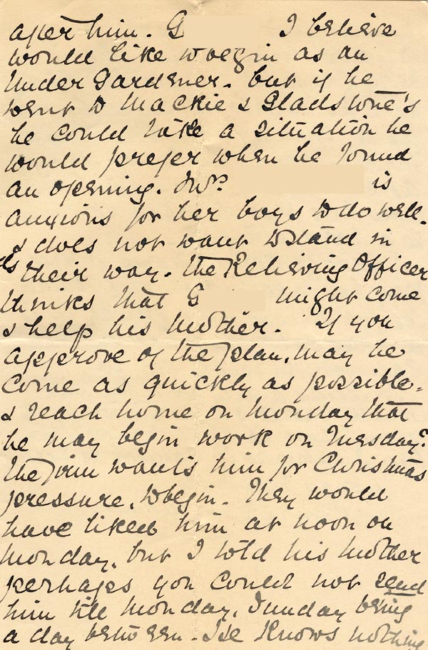 Large size image of Case 5929 10. Letter from Miss W.  16 December 1904
 page 3