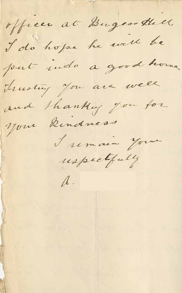 Large size image of Case 6001 25. Letter from J's aunt to Miss Williams suggesting the boy be helped by the Poor Law Guardians  12 February 1908
 page 3