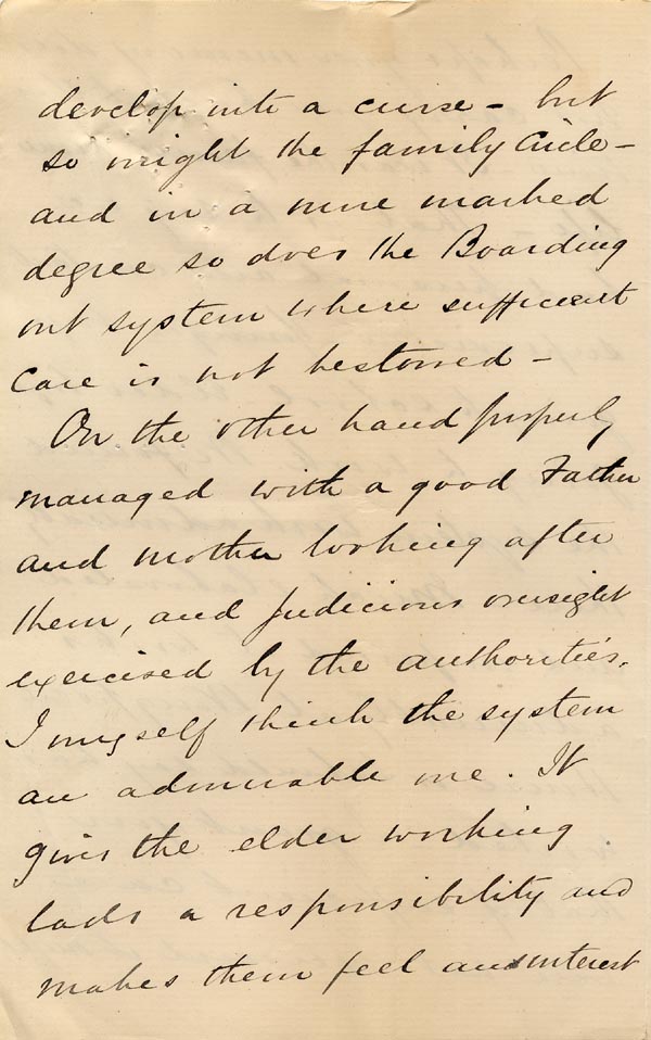 Large size image of Case 6537 7. Letter from Mr C.A. Stein setting out the Wingfield House authorities views on the running of the Home  23 June 1900
 page 3