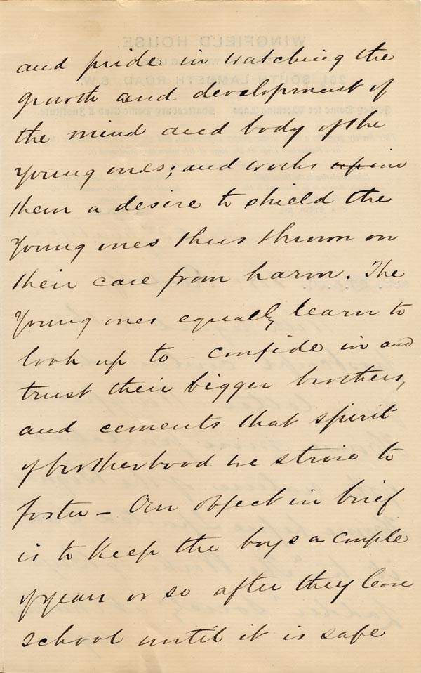 Large size image of Case 6537 7. Letter from Mr C.A. Stein setting out the Wingfield House authorities views on the running of the Home  23 June 1900
 page 4