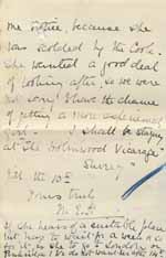 Image of Case 8625 18. Letter from E's employer saying that E. was not leaving in disgrace but had (quote)foolishly(unquote) given notice because she was scolded by the Cook  [June 1909]
 page 4