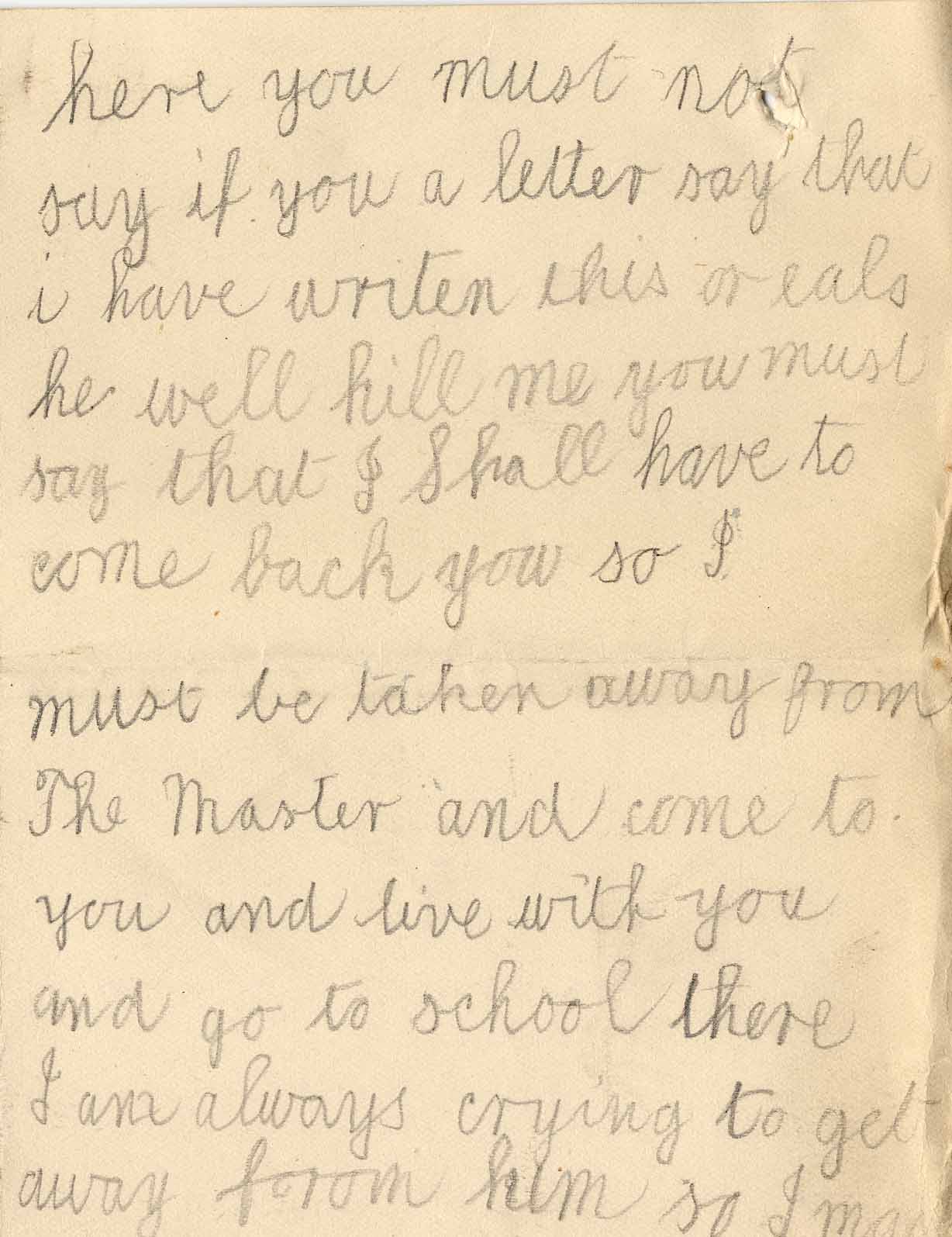 Large size image of Case 8645 6. Letter from H. alleging cruel treatment at the Runwell Home  21 February 1902
 page 3