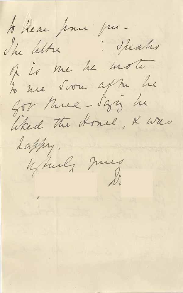 Large size image of Case 8645 7. Letter from Mrs W. (the Vicar's wife) enclosing H's letter and requesting that the matter be investigated  23 February 1902
 page 4