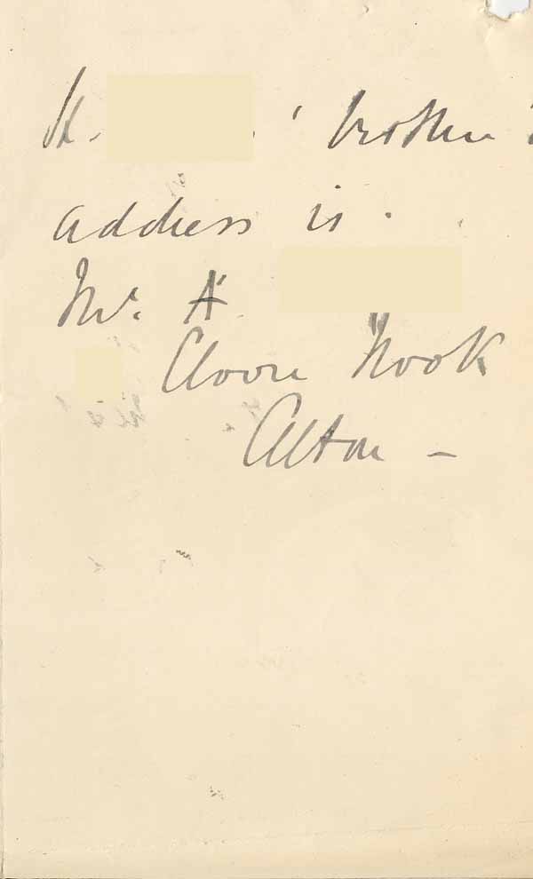 Large size image of Case 8645 17. Letter from Mrs W. announcing that as she and her husband are leaving Alton, H's brother will be responsible for the maintenance money  15 November 1903
 page 3