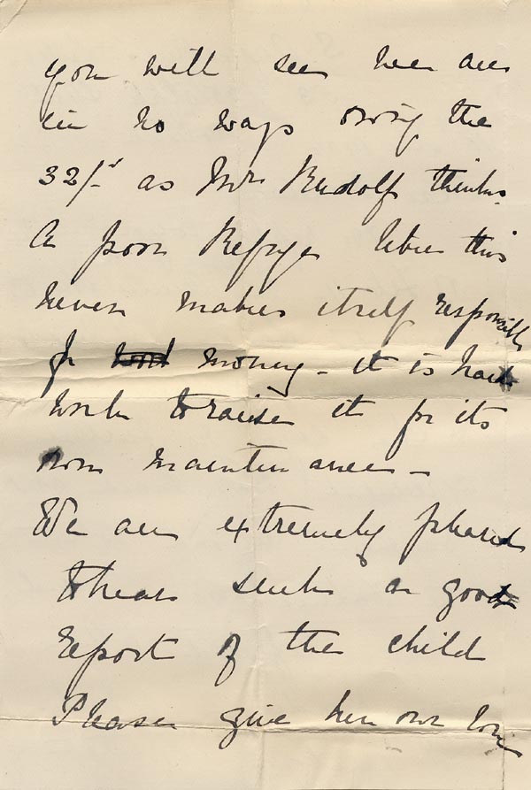 Large size image of Case 8790 10. Letter from Sister Frances with additional note from the Shrewsbury Home  18 February 1904
 page 2