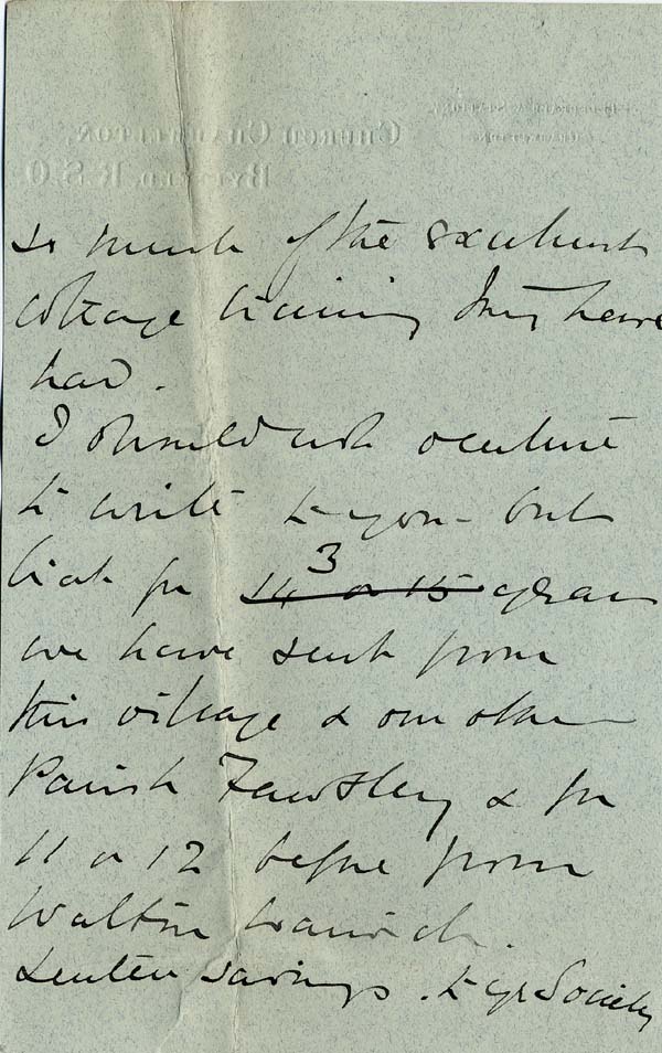 Large size image of Case 9308 2. Letter about J's case from Mrs O'B.  31 October 1902
 page 6