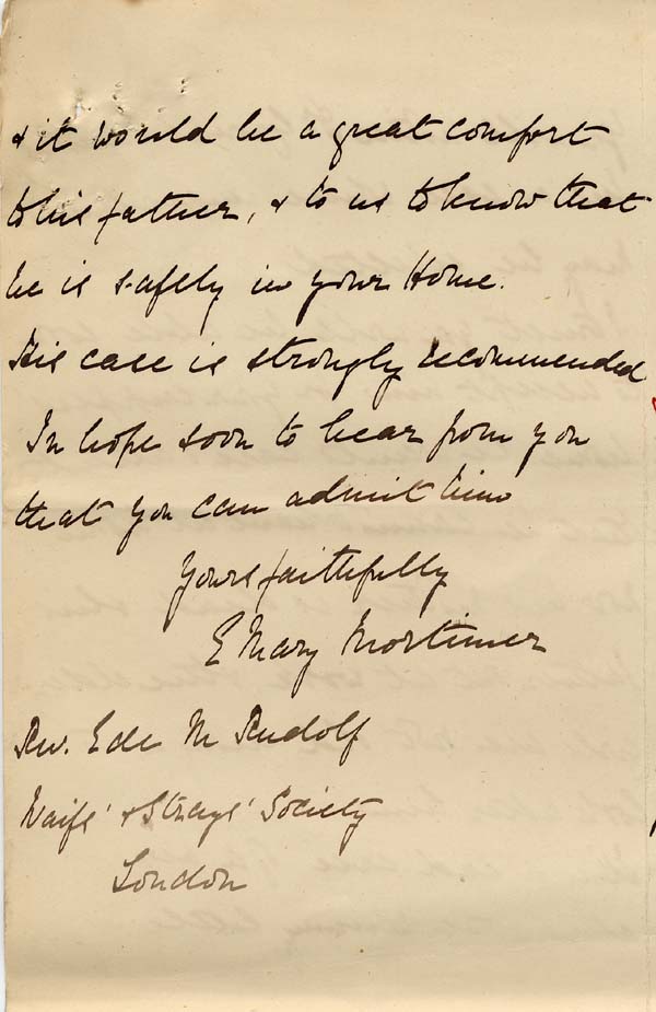 Large size image of Case 9627 10. Letter from Mary Mortimer  21 May 1903, copy made 22 May 1903
 page 4