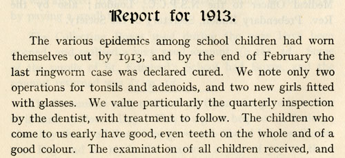Report on the health of children at Connaught Home For Girls, Lowestoft, Suffolk