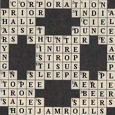 answer to crossword 2