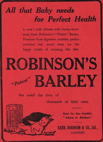 'Our Waifs and Strays' featured adverts from a variety of companies. This Robinson's advert is a particularly charming example.