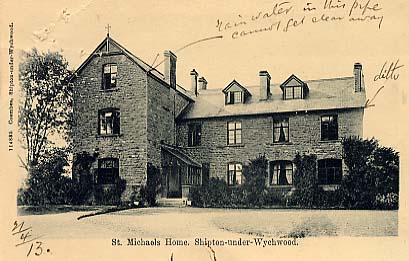 Postcard showing the front of the Home