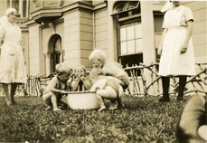 Children and staff at St Gregory's Home For Babies, Plymouth