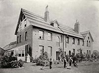 Mowing the lawn at Standon Farm Home