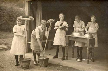 Good housework was a highly valued social ethic in early 20th century Britain. Children's homes took great pride in their cleanliness and always presented a spotless appearance.